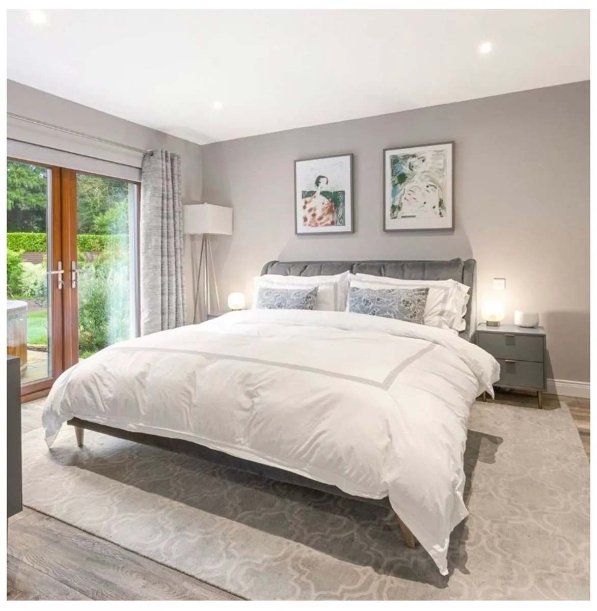 Beautiful Super King Bed Frame Cushion Headboard - Image 1