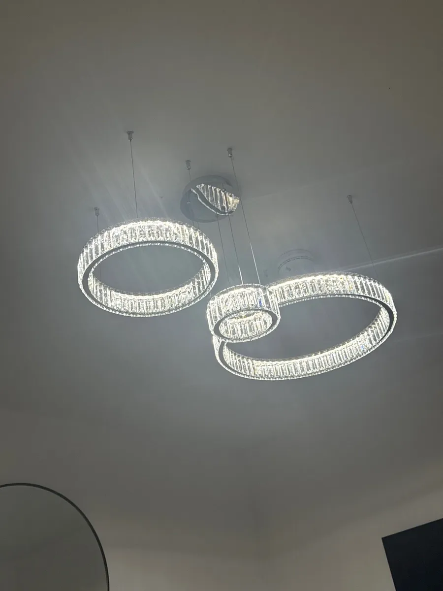 Luxury Crystal Ring Ceiling Pendant light - Image 3