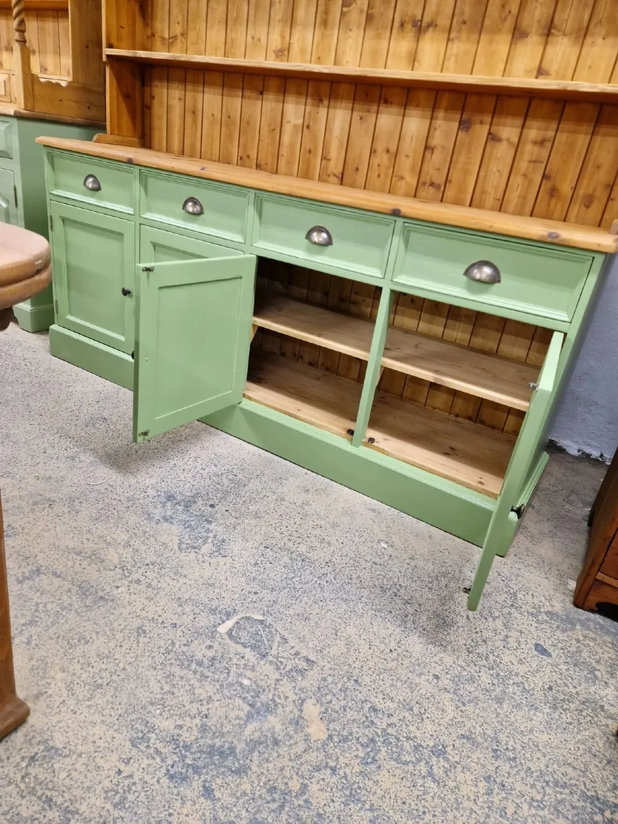 Large 6ft vintage pine kitchen dresser - Image 3