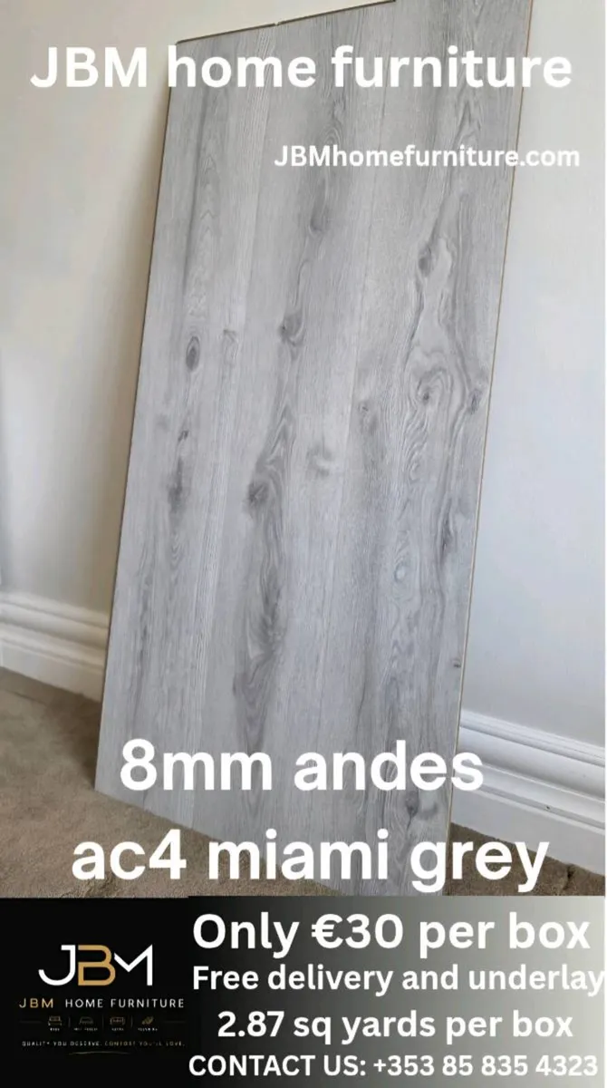 New 8mm grey laminate flooring