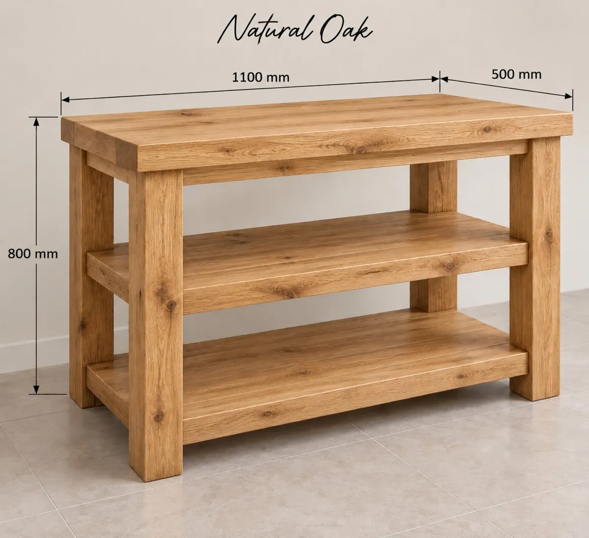 Handmade Rustic Bathroom Vanity Unit - Image 3