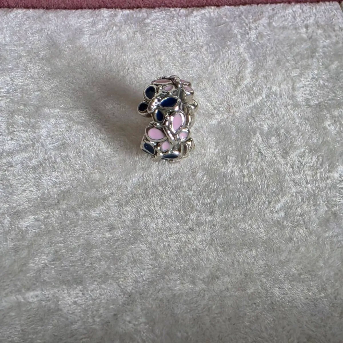 Pandora pink/blue butterfly  spacer charm - Image 4