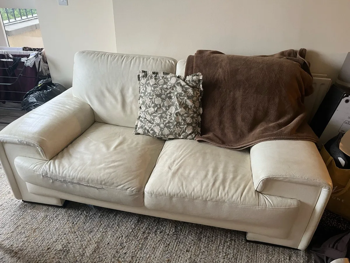 Leather sofa, 2 seater FOR FREE - Image 2