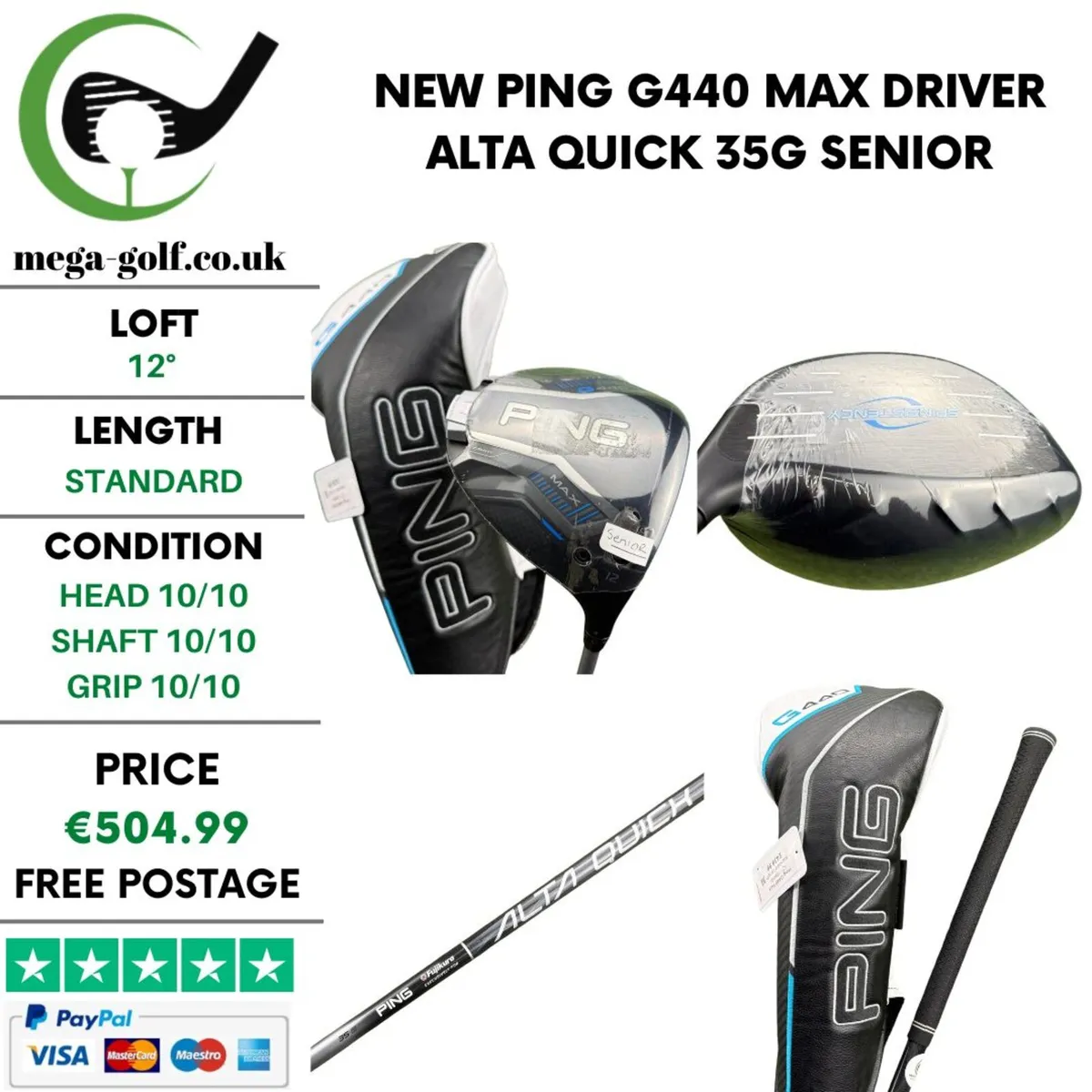 New Ping G440 Max Driver / 12° / Senior - Image 1