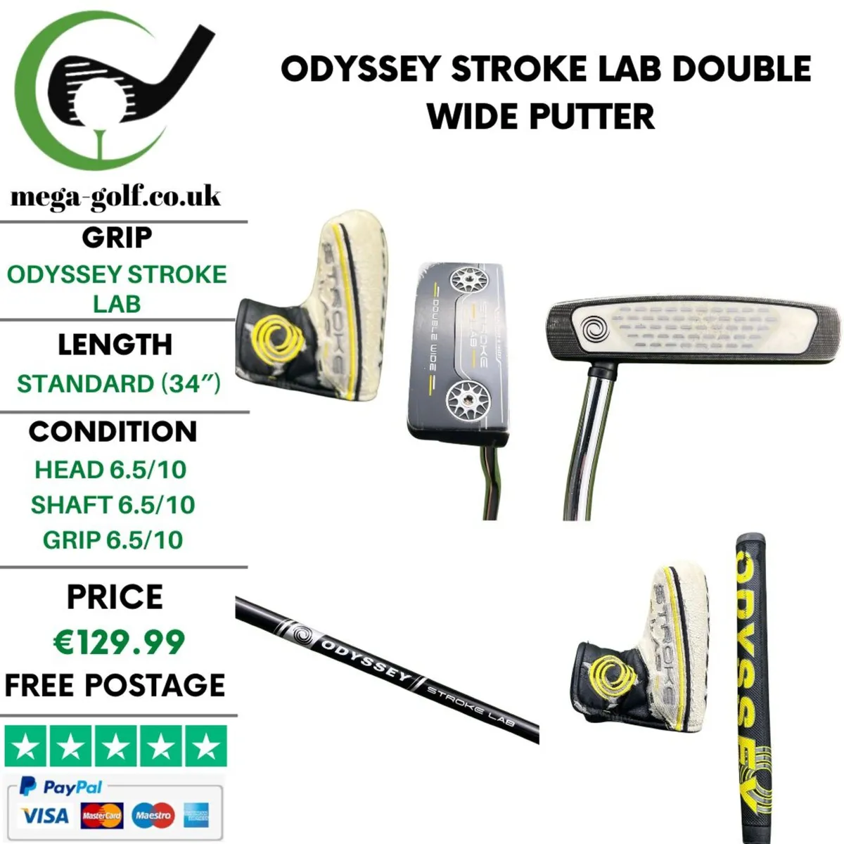 Odyssey Stroke Lab Double Wide Putter / 34'' - Image 1