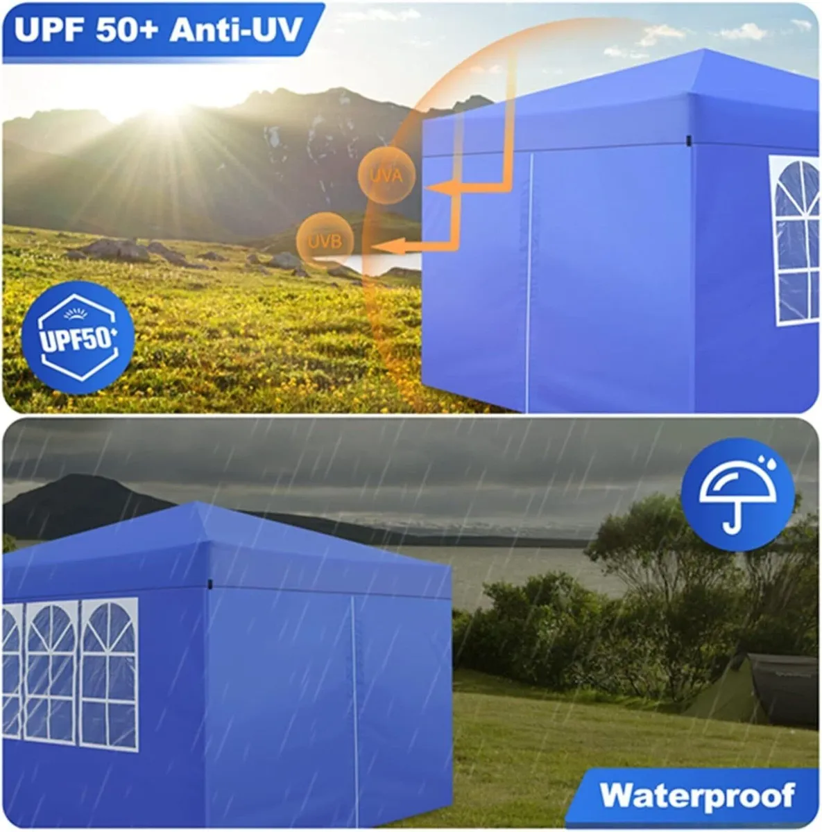 3×3m Pop-Up Gazebo with Sandbags & Carry Bag - Image 3
