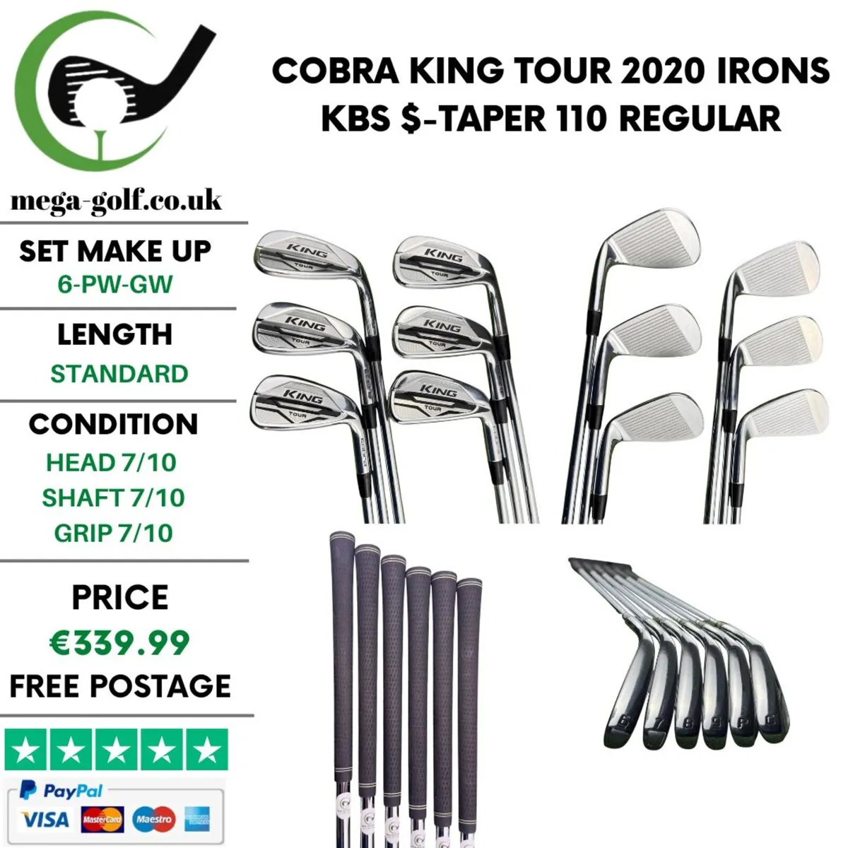 Cobra King Tour 2020 Irons / 6-Pw-Gw / Regular - Image 1