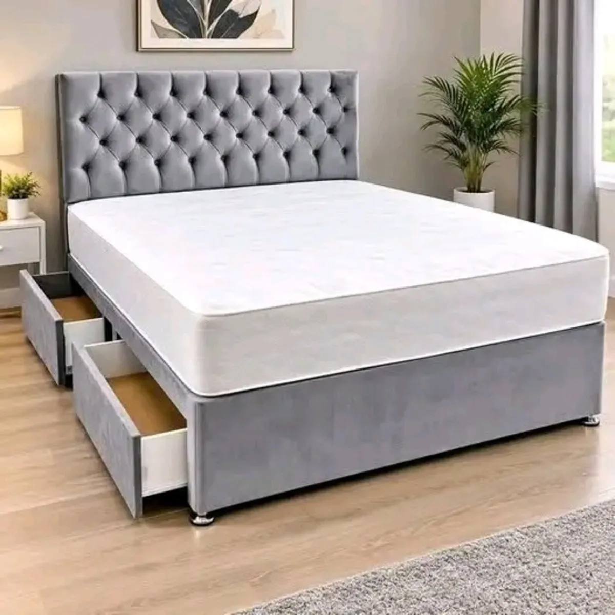 Premium Luxury Divan Bed Set with Headboard - Image 2