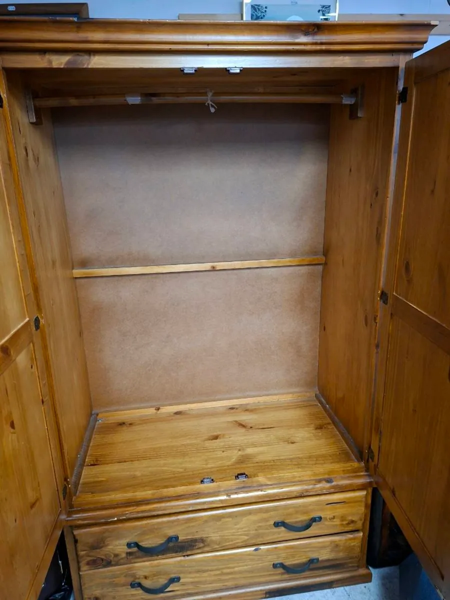 RUSTIC PINE WARDROBE - Image 2