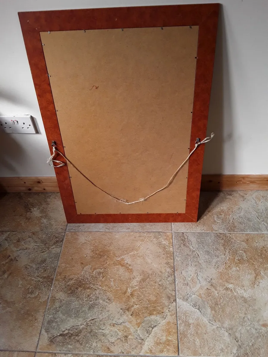 Lovely large mirror new Leather frame - Image 3