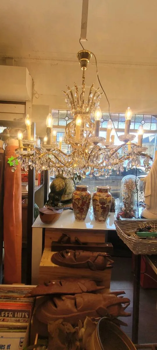 Large 100/80 cm French crystal chandalier - Image 3
