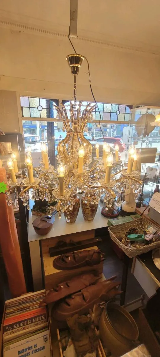 Large 100/80 cm French crystal chandalier - Image 2