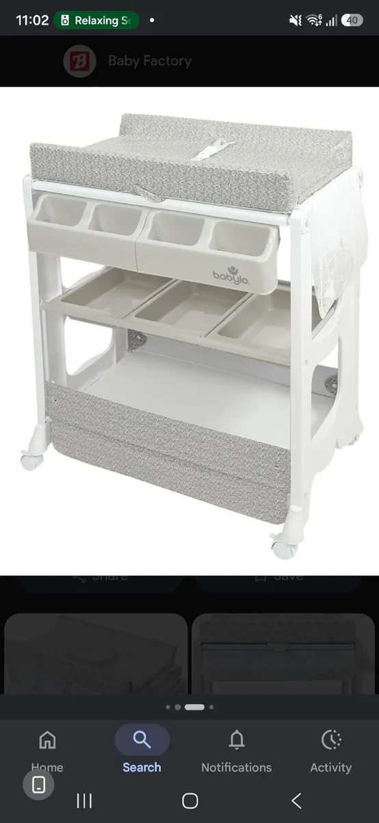 Baby changing bench