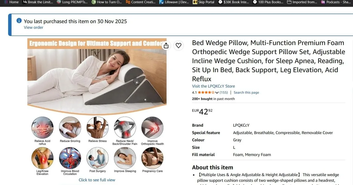 Back support for bed - Image 2