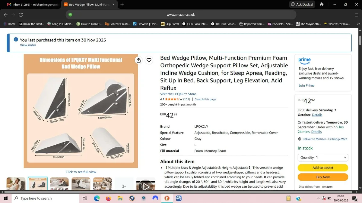 Back support for bed - Image 3