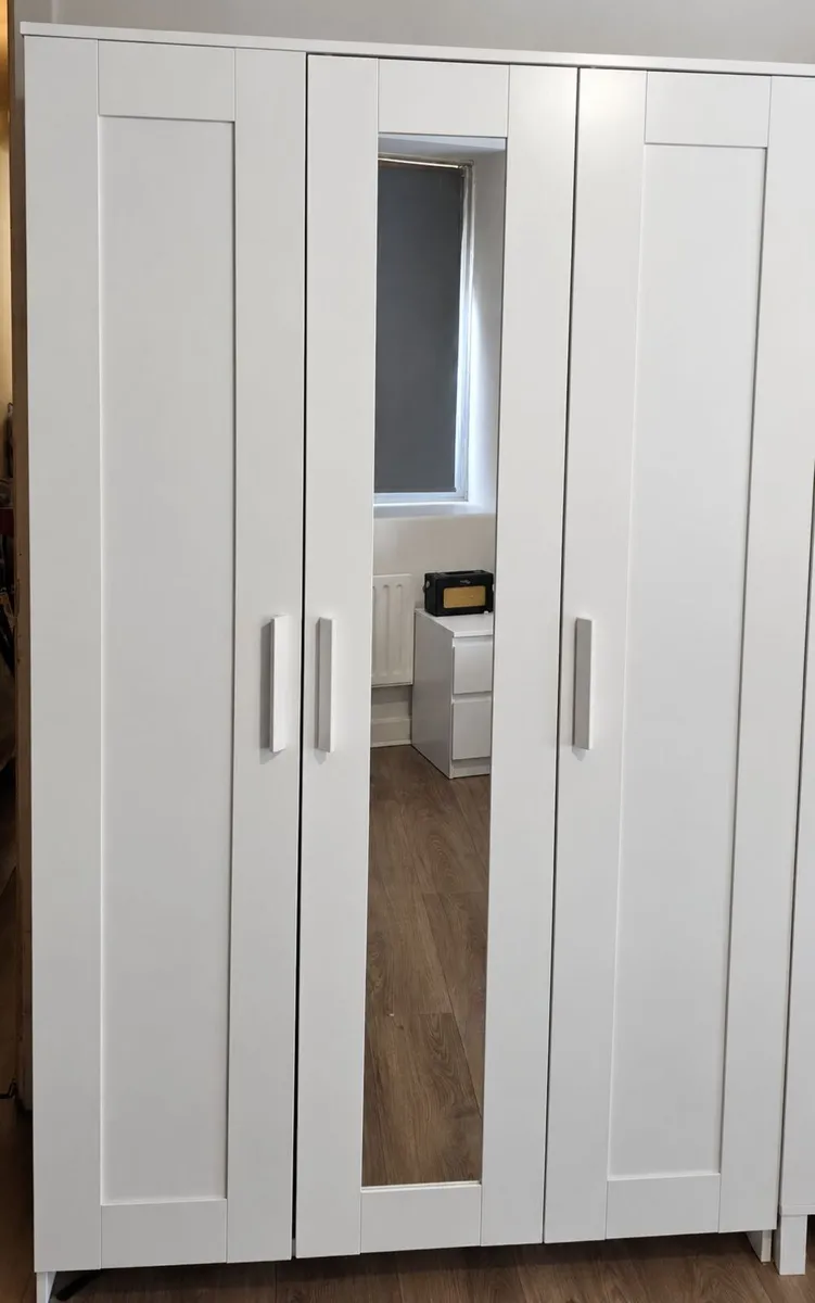 IKEA Brimnes 3-door wardrobe with mirror - Image 2