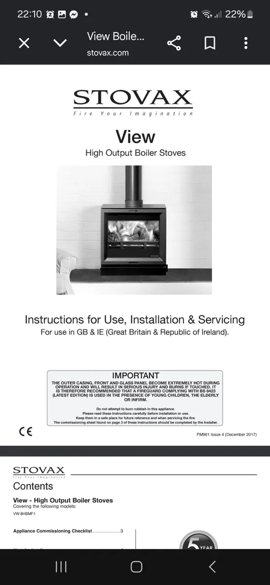 A modern free-standing Stovax Boiler Stove - Image 4