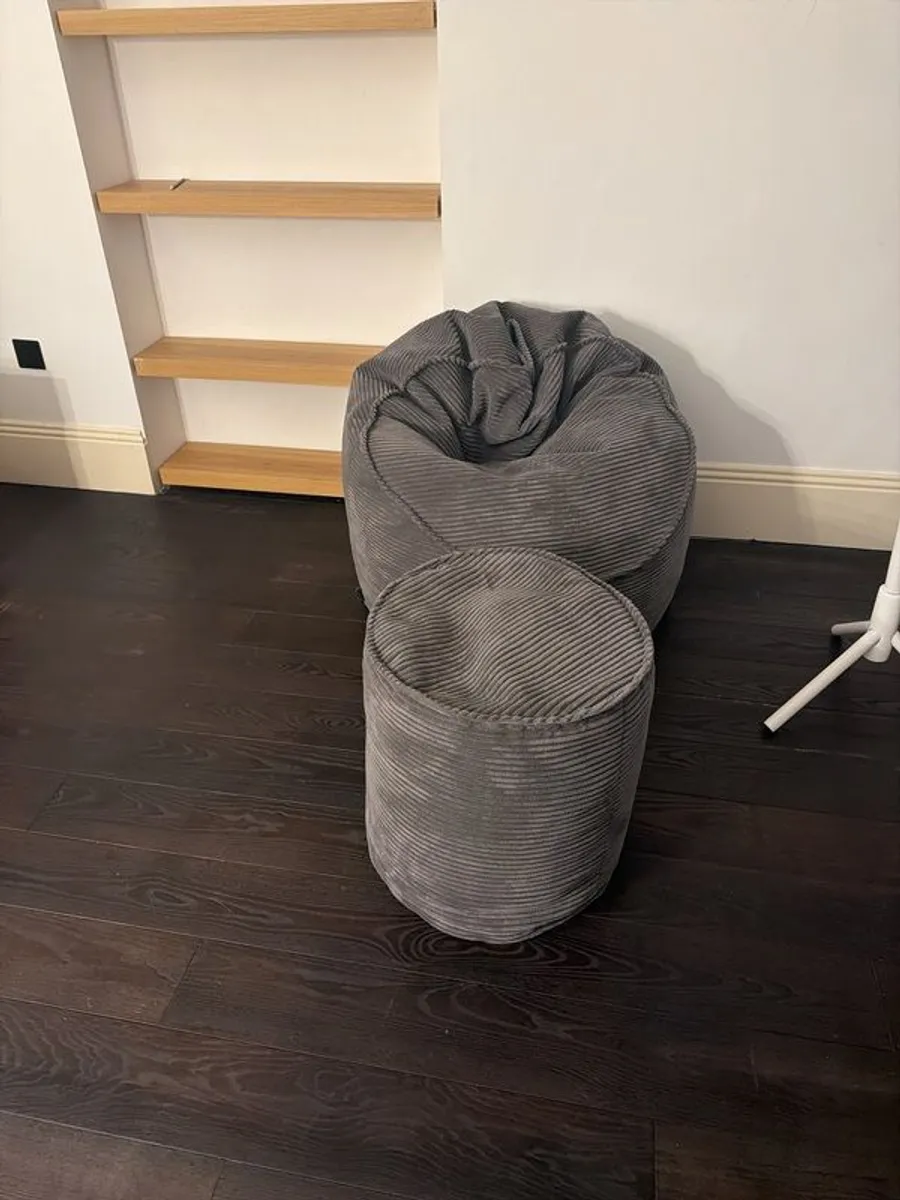 Beanbag Chair and Ottoman - Image 1
