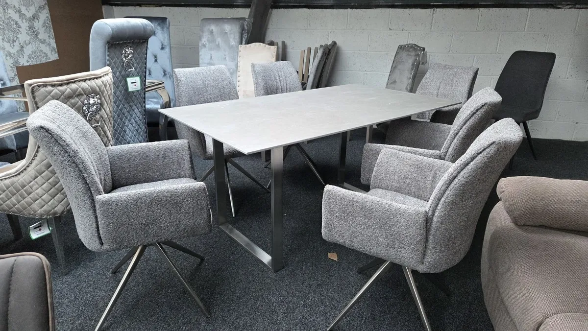 Oslo Dining Set with 6 Rotating Chairs - Image 3