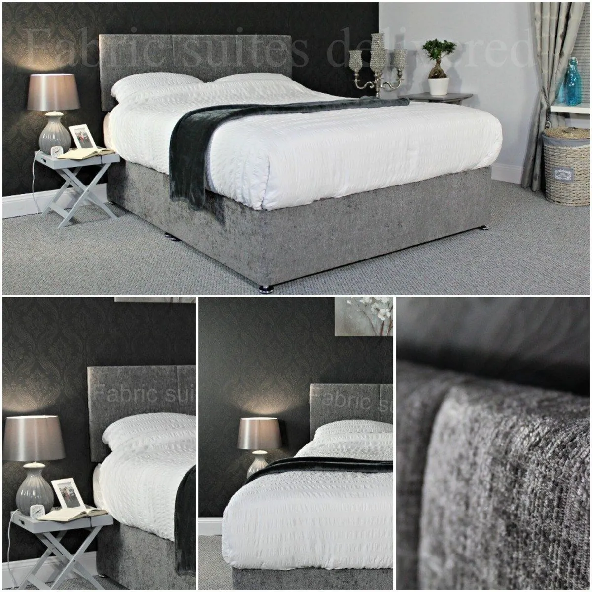 Divan Bed with Headboard and Mattress - Image 1