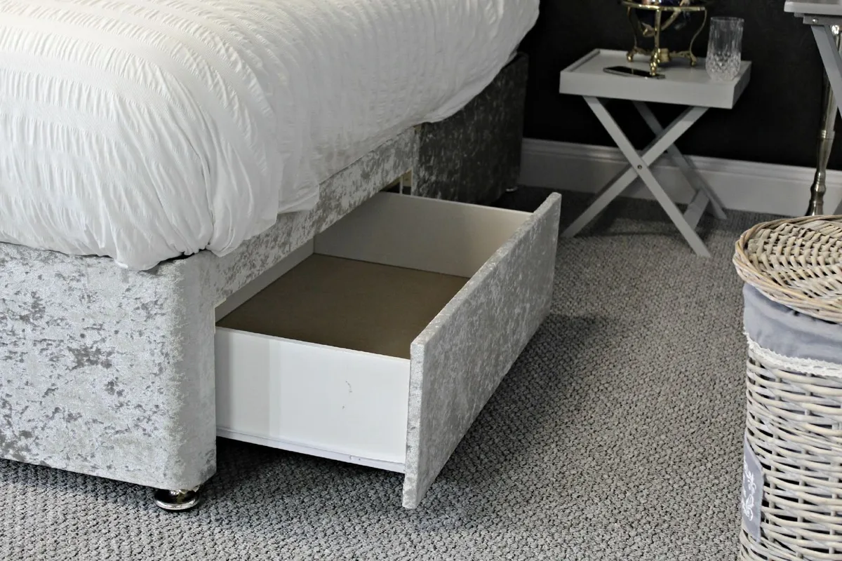 Divan Bed with Headboard and Mattress - Image 2