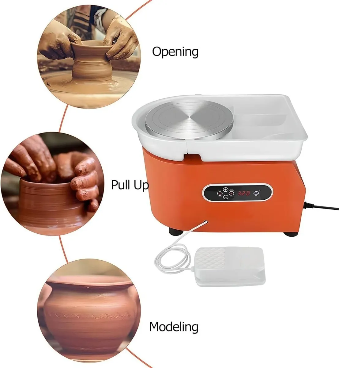 350W Electric Pottery Wheel 28cm - Image 4