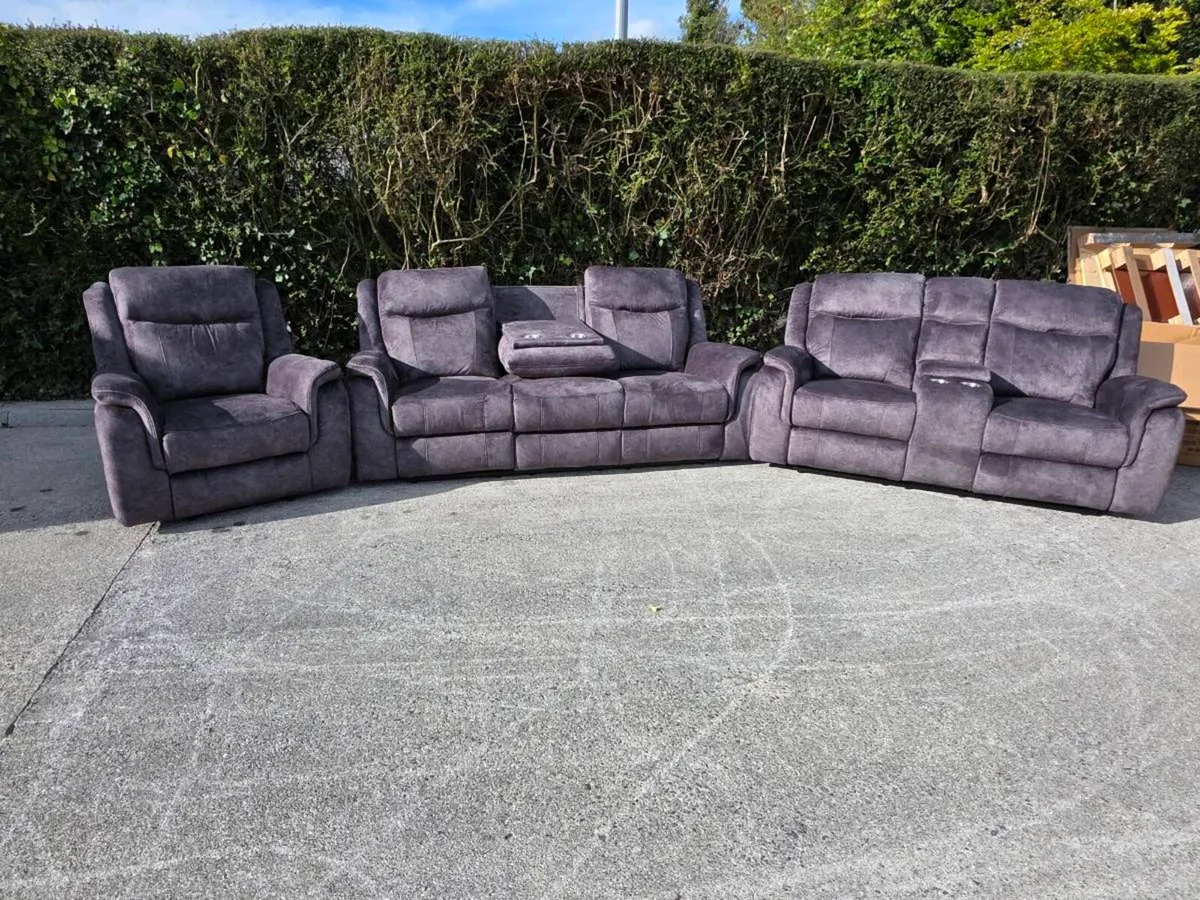 Brand new grey fabric sofa - Image 1
