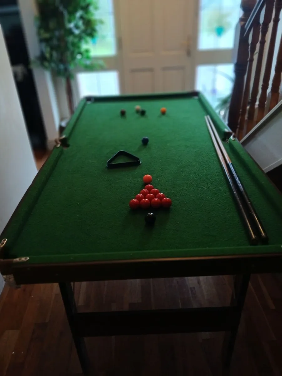 6ft Folding Snooker Table with all accessories - Image 2