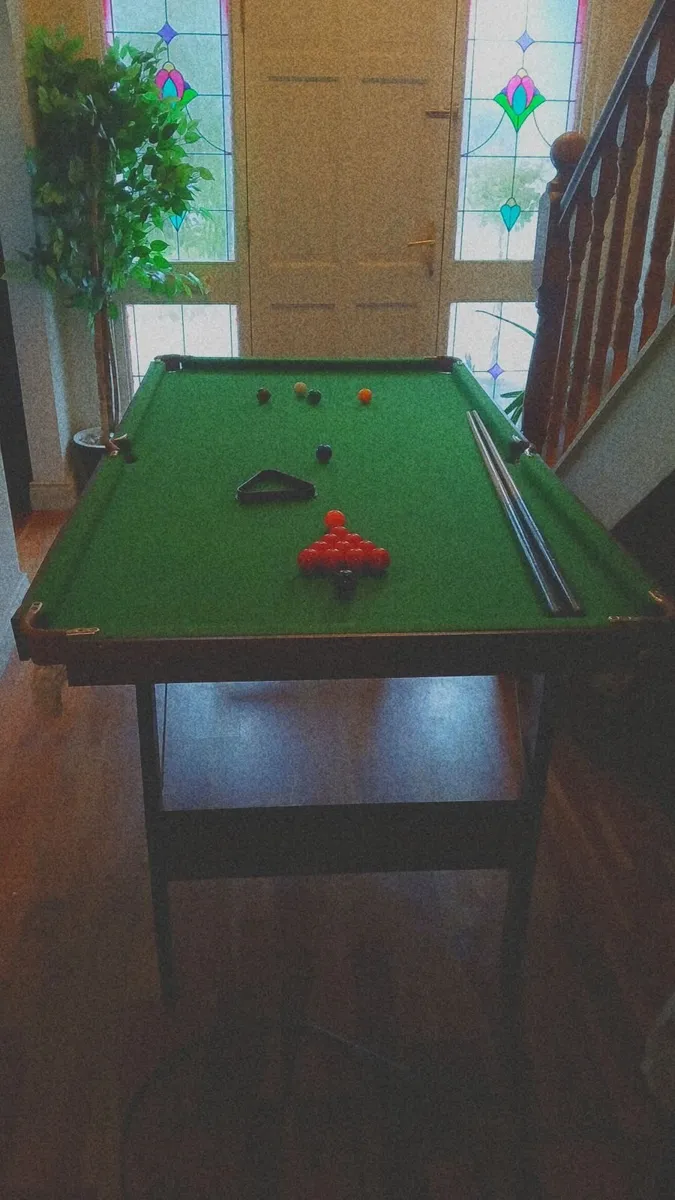 6ft Folding Snooker Table with all accessories - Image 1