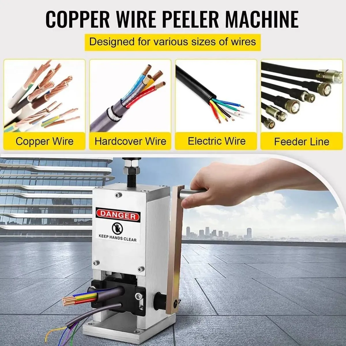 Wire Stripping Machine 1.5-25mm Manual Aluminium - Image 4