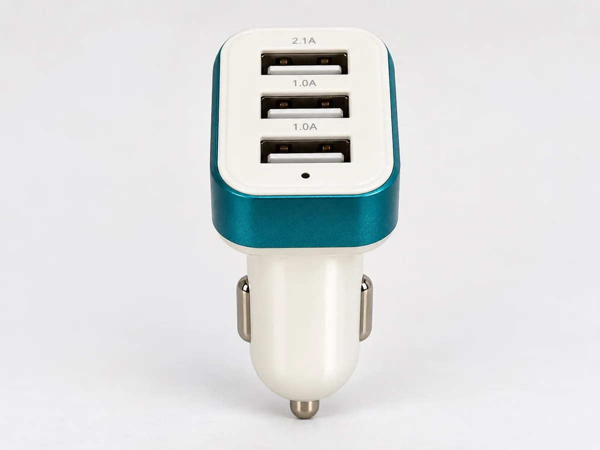 3-Port USB Car Charger – 2.1A + 1A + 1A