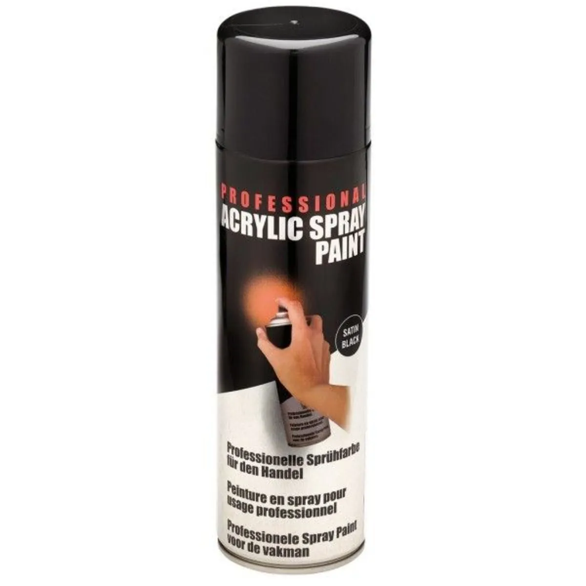 Satin Spray Paint, 400ml, Black (18013) - BOX 12 - Image 2