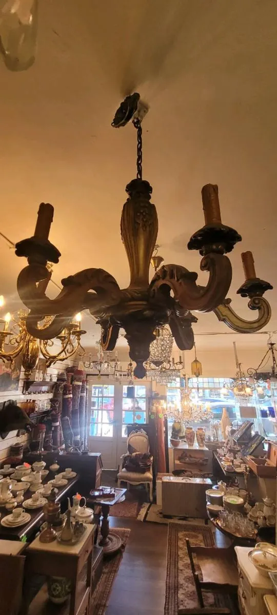 Vintage wood ceiling light