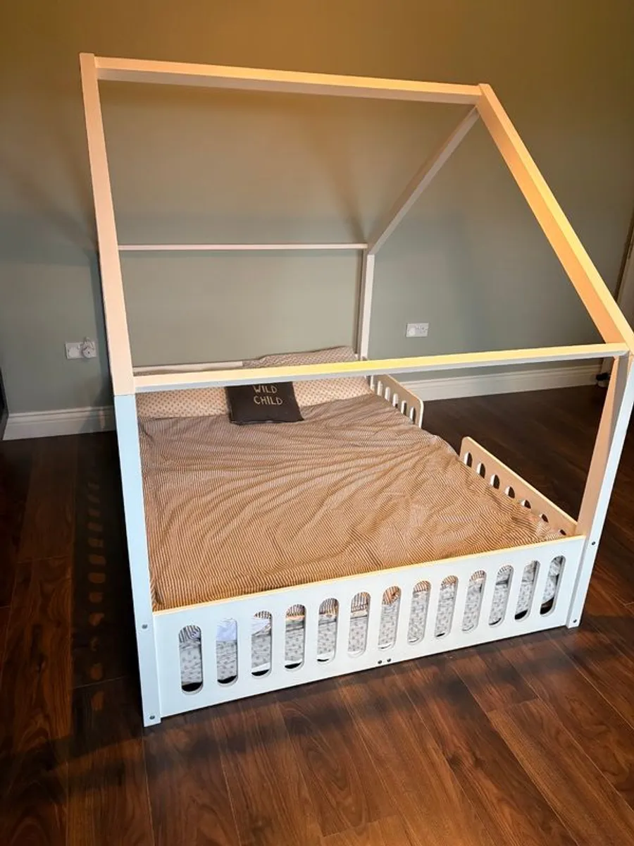 Double House Bed - White - Image 2