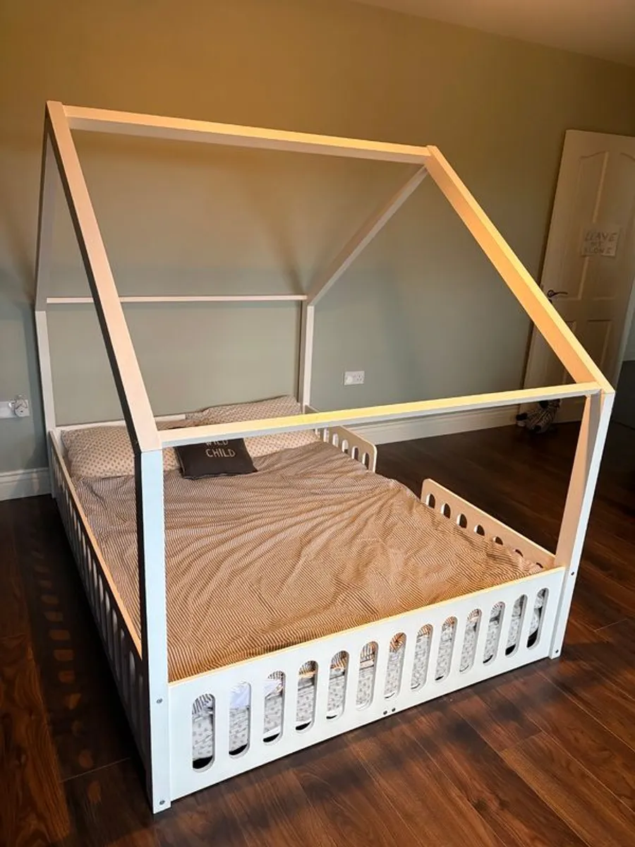 Double House Bed - White - Image 3