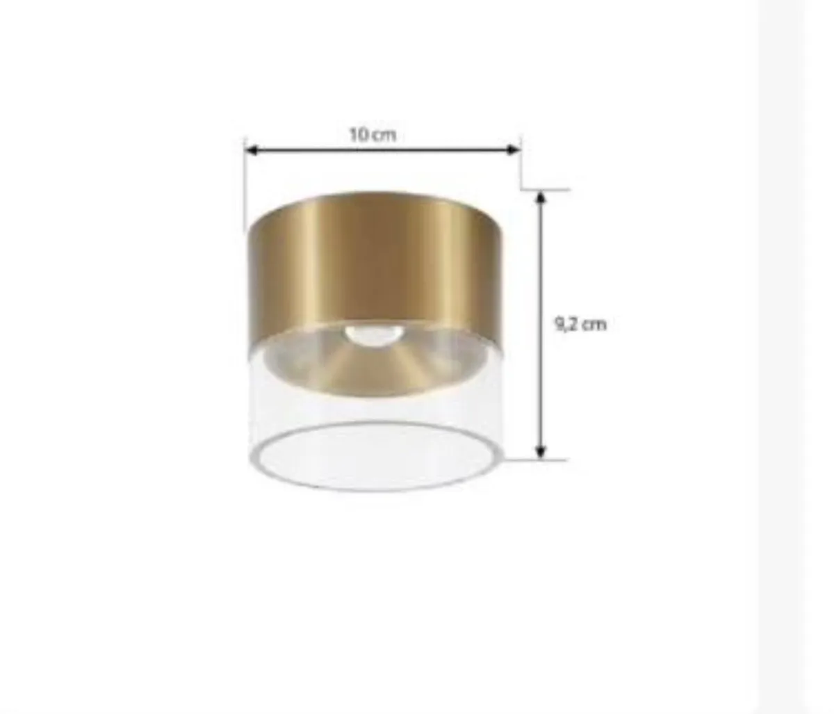 1 LED ceiling light Dalila, gold, 10 cm, aluminium - Image 3