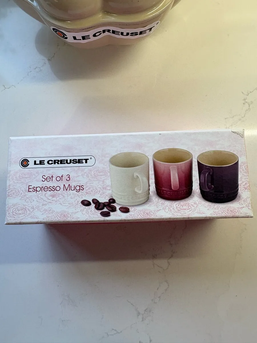Le Creuset set of 3 espresso mugs - Image 1