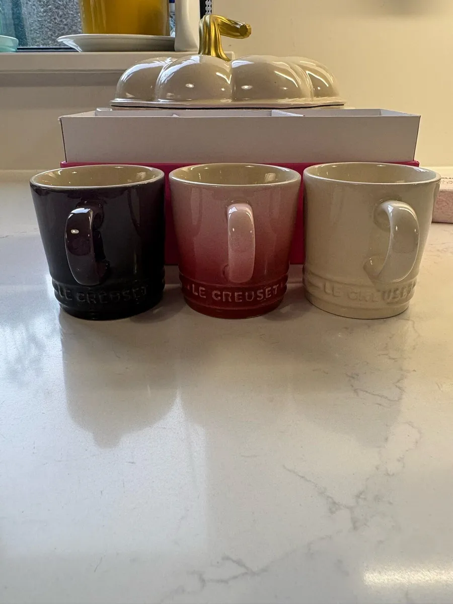 Le Creuset set of 3 espresso mugs - Image 4