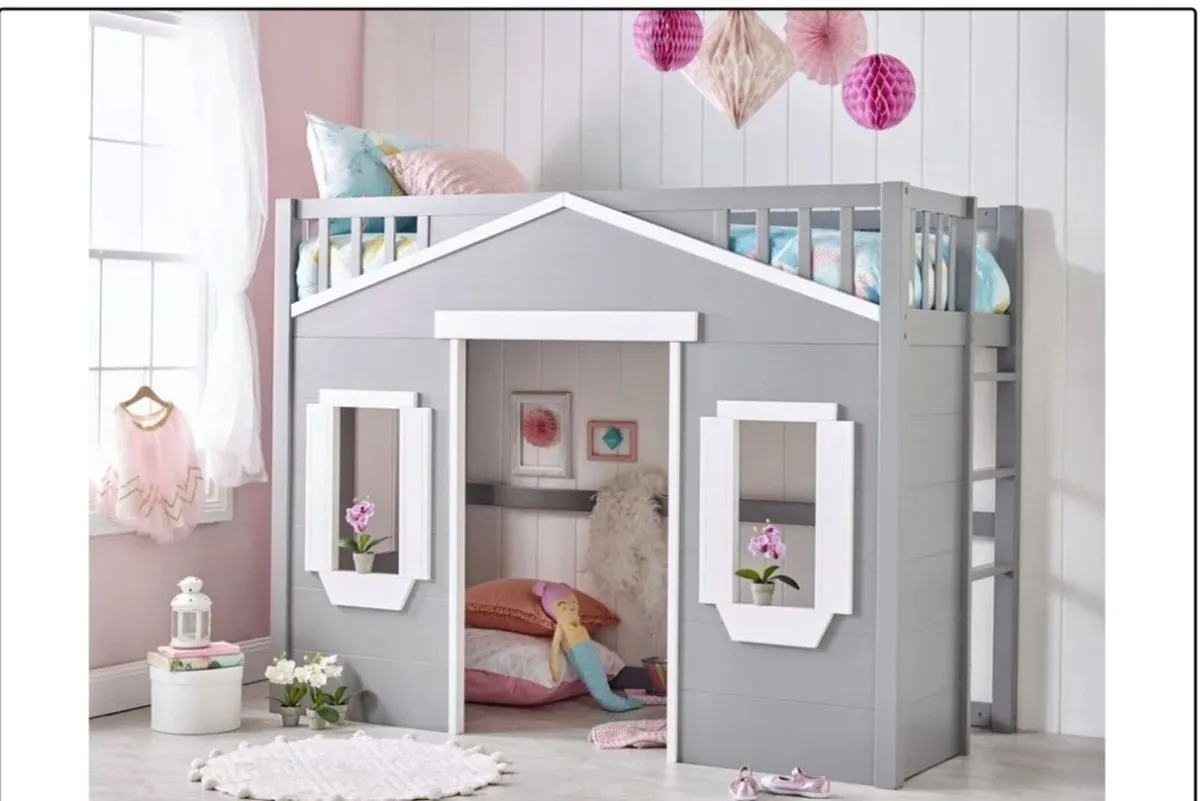 Playhouse loft bed and Desk Bed - Image 1