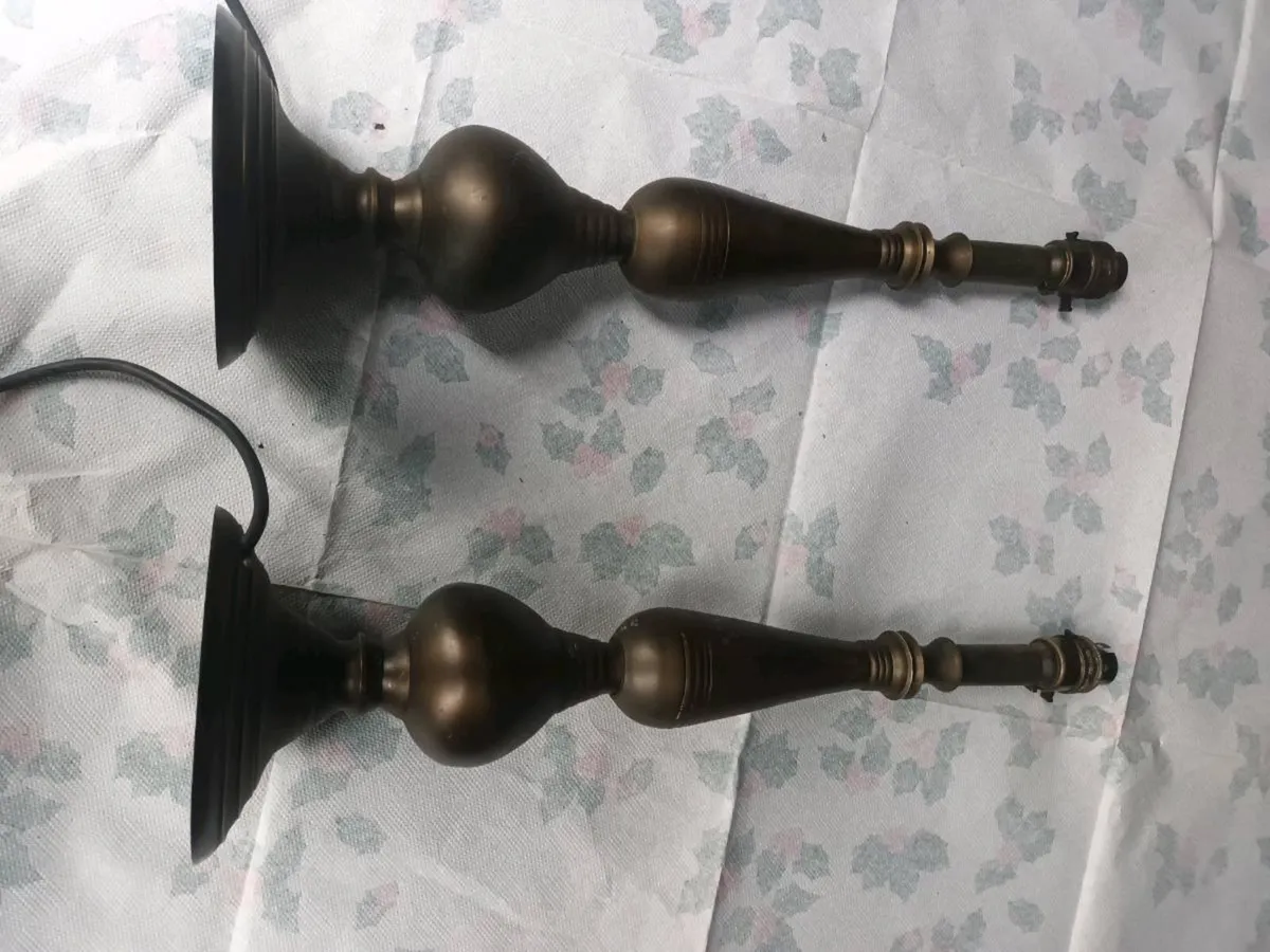 Pair of Brass Lamps - Image 4