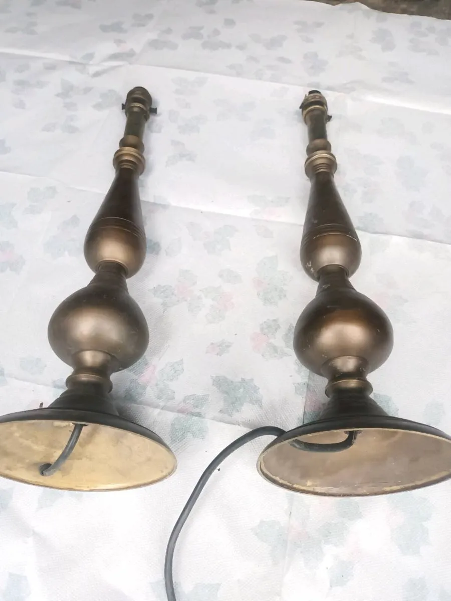 Pair of Brass Lamps - Image 1
