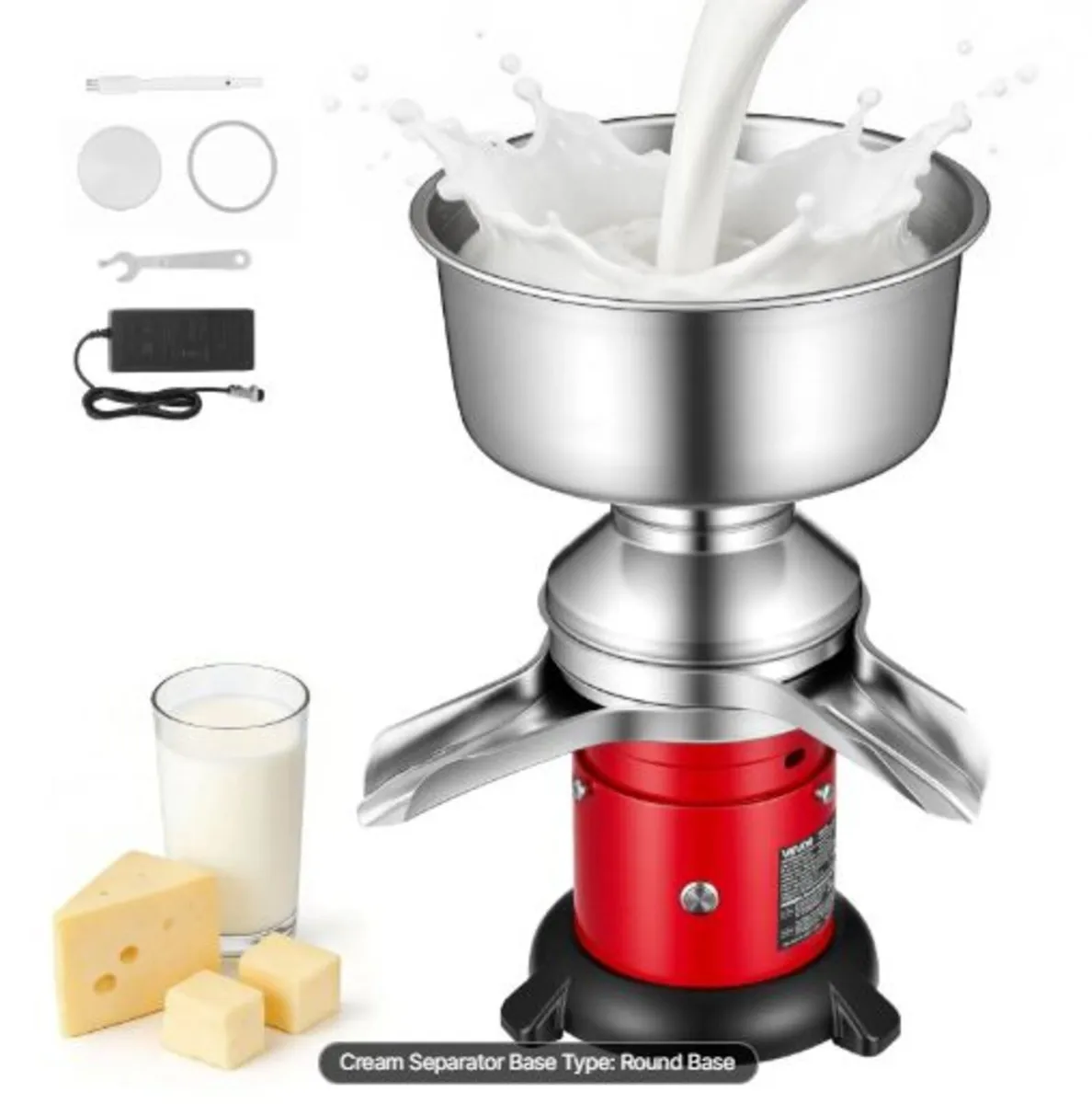 Electric Milk Cream Separator,60L/H Output 10500RP - Image 1