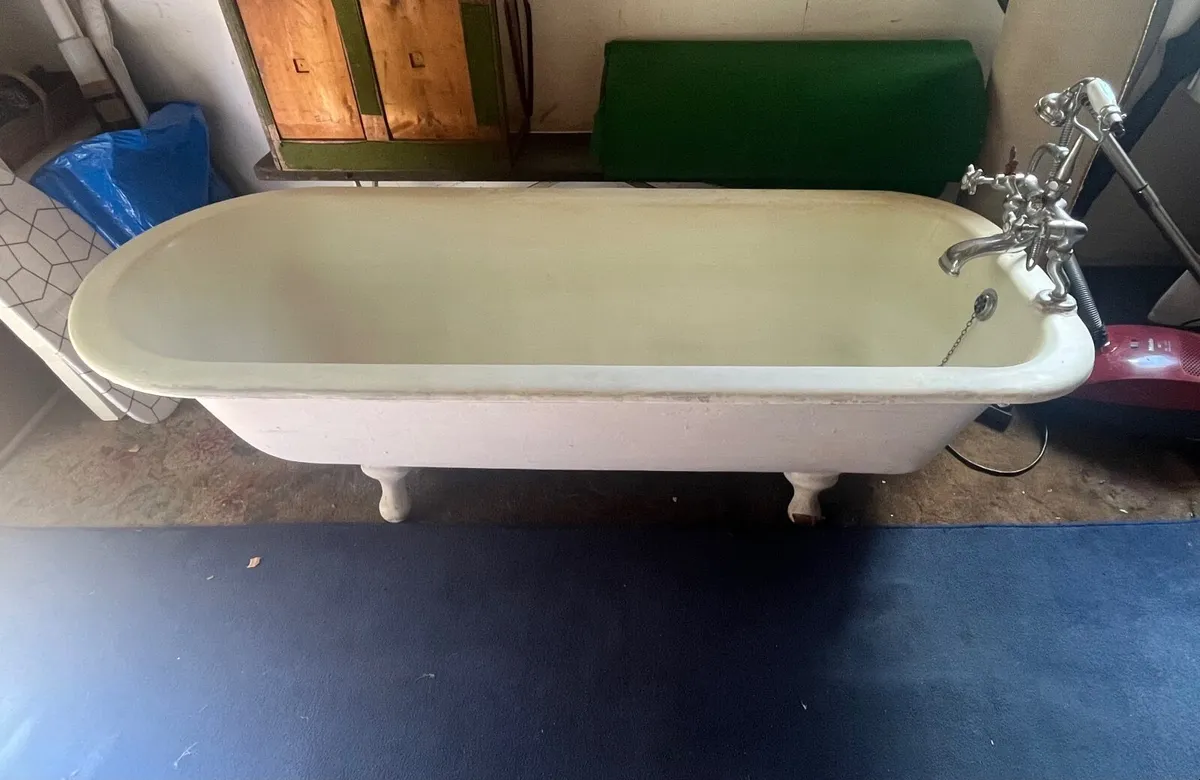 Antique Original Cast-Iron Bath (6ft) - Image 2