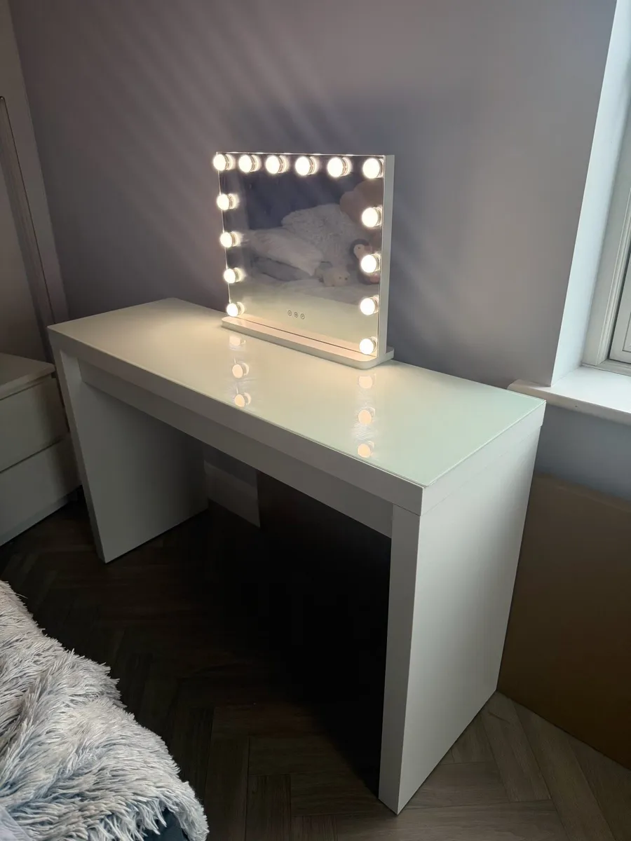 IKEA malm dressing / vanity table with mirror - Image 1