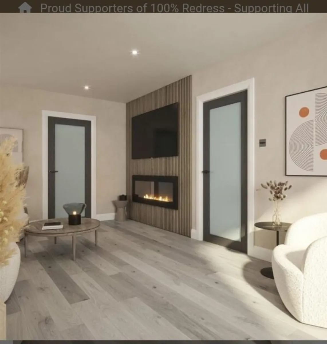 Nolita Grey Opaque Glass Pre Finished Doors - Image 1