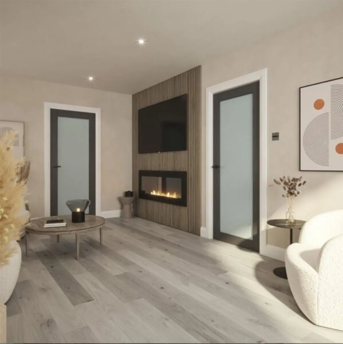 Nolita Grey Opaque Glass Pre Finished Doors - Image 2