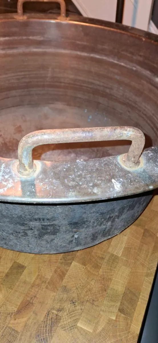 Antique Large Copper Vat - Image 3