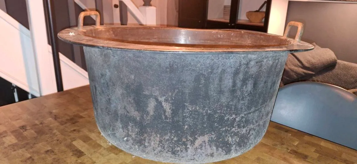 Antique Large Copper Vat - Image 1