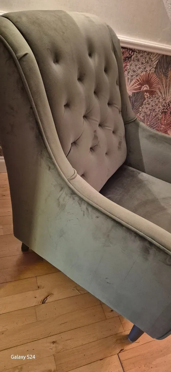 Forest green Armchair - Image 4