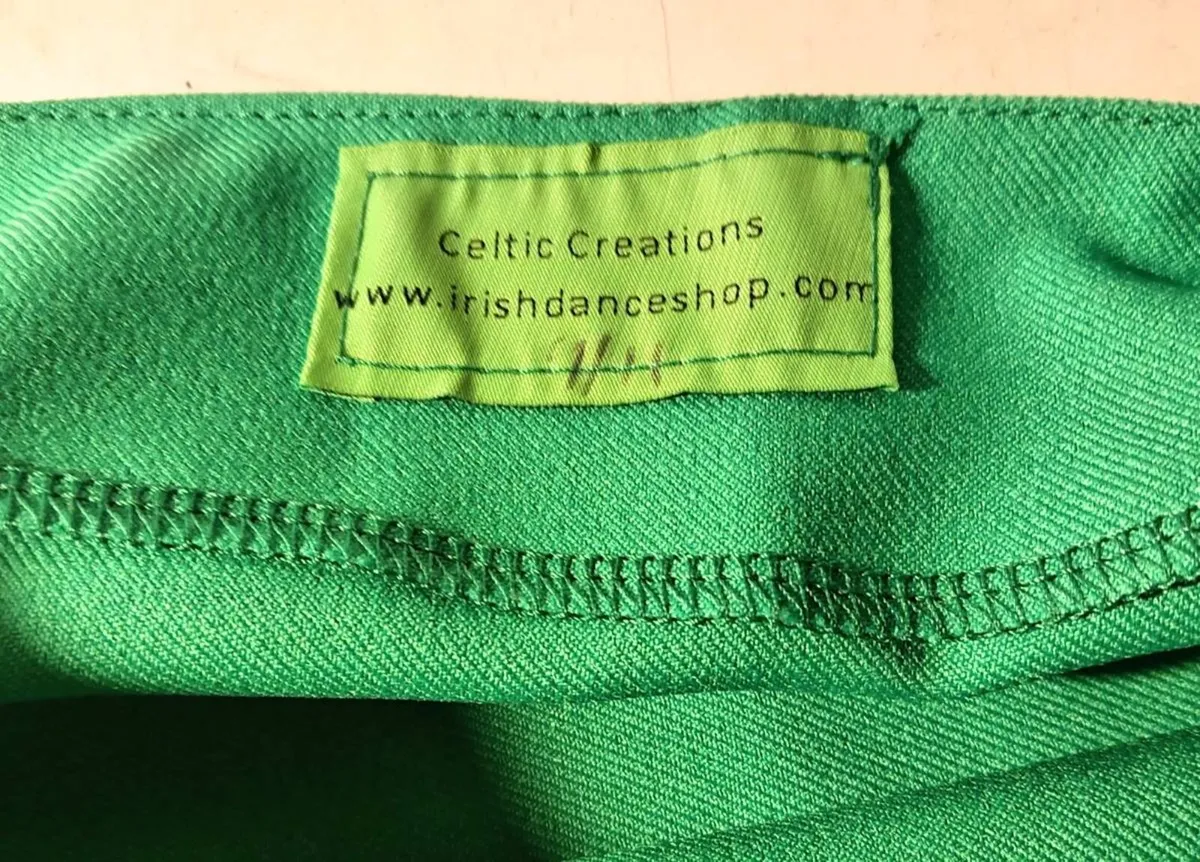 Childrens Irish Dance Green Skirt - Image 4